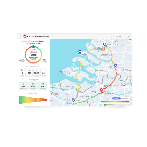 PTV EV Truck Route Planner