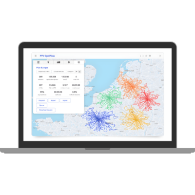 PTV OPTIFLOW PTV OPTIFLOW - Logiciel d'optimisation de tournées