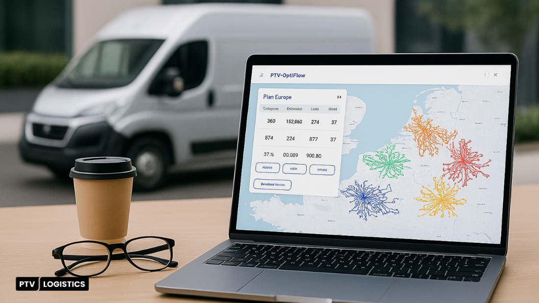 Logiciel d'optimisation de tournées - PTV OPTIFLOW